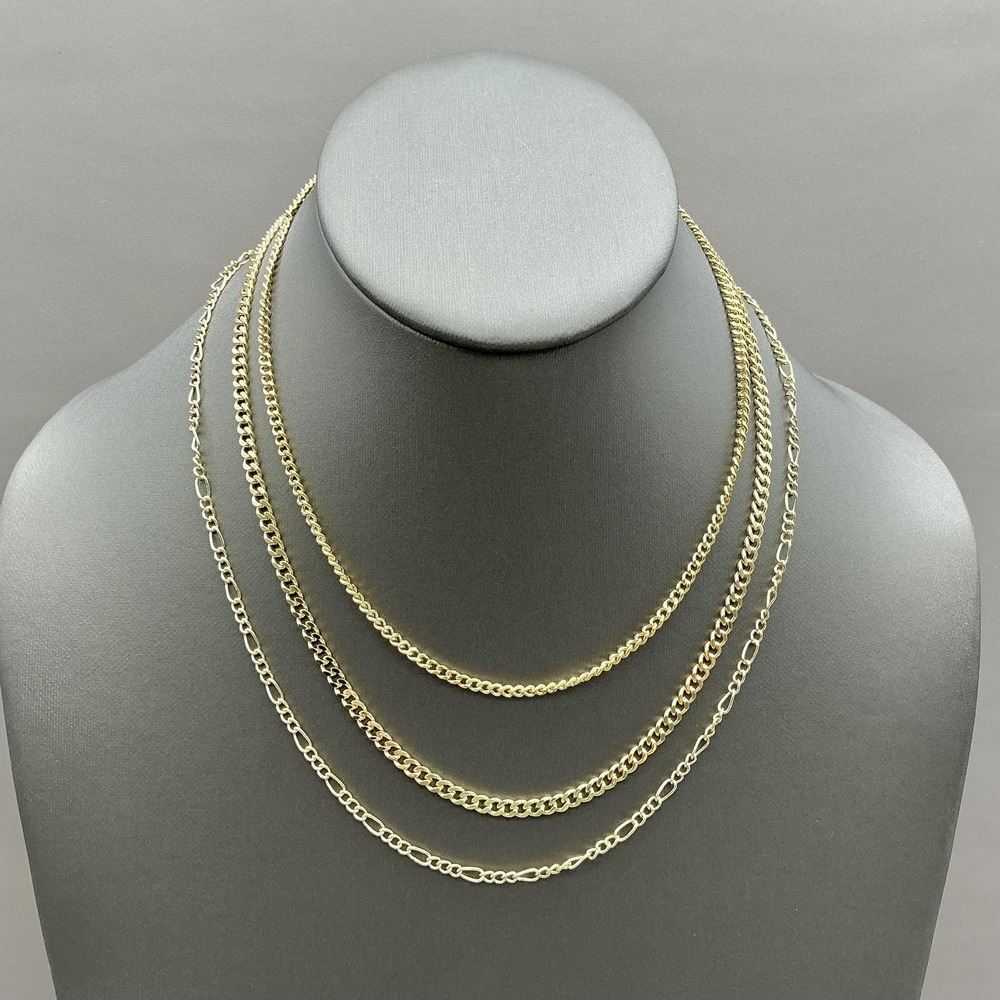 Necklace Gold Tone Layered Chain Multi Strand Set Womens Fashion Jewelry 18"